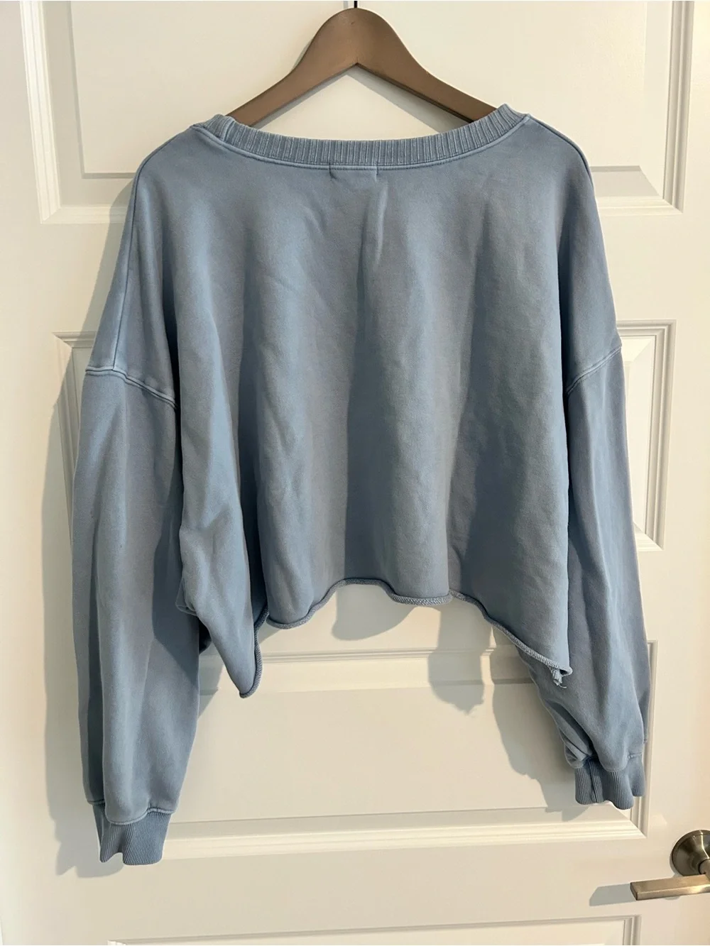 Vestique Oversize Cropped Sweatshirt Blue Size L